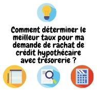 Trouver meilleur taux pour une demande de rachat de crédit hypothécaire avec trésorerie